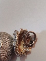 Vintage Sterling Silver Money Bag Locket Pendant “MISSING BACK & STONES”
