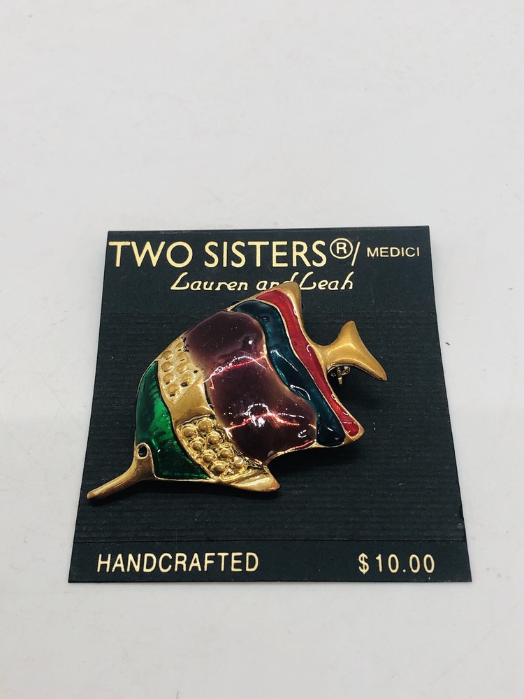 Two Sisters Medici Lauren Leah tropical fish brooch