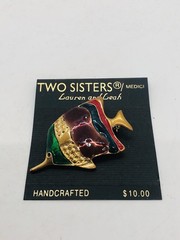 Two Sisters Medici Lauren Leah tropical fish brooch