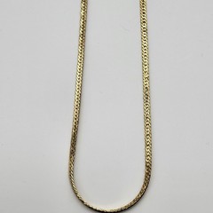 Vintage Trifari Gold Plated Simple Chain Necklace MCM Minimalist