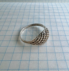 Vintage USSR Silver Ring Soviet Openwork Women’s Jewelry Size 9 Minimalist