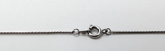 Vintage Blue Flower Pewter Pendant Chain Necklace 30″