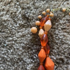 Germany Necklace Vintage Multi Strand Beaded Acrylic Plastic Chunky Statement