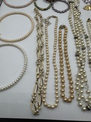 Faux and Simulated Pearl Necklaces and Bracelets Vintage *See Description*