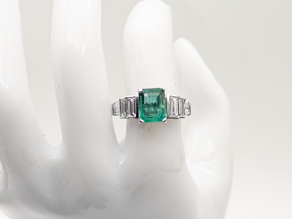 Designer $9000 3.50ct AAA+++ Colombian Emerald VS G Diamond Platinum Ring 8g