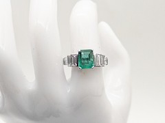 Designer $9000 3.50ct AAA+++ Colombian Emerald VS G Diamond Platinum Ring 8g