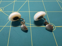 Vintage Antique JTV Clip On Earrings – Faux Pearl – Costume Jewelry – Estate 162
