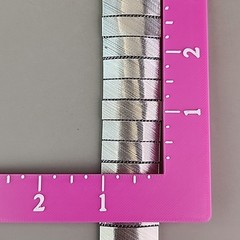 Vintage Mesh Bracelet Brushed Silver Tone Ribbed 6.25″