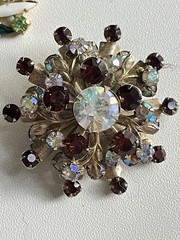 Vintage Jewelry Lot Brooches Crystal Rhinestones 1950-1960’e