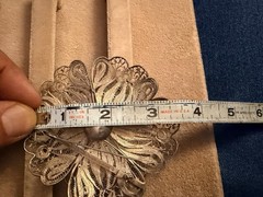 Antique Made In Mexico 900 Silver Floral Filigree Brooch 3D 3.75” 56 Grams