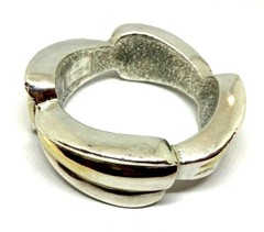 YAACOV HELLER STERLING SILVER VERMEIL ARTFORM BANGLE BRACELET 74 grams