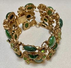 AUTHENTIC SWOBODA VINTAGE BRACELET ~ AMETHYST, PERIDOT ~ ONLY ONE !