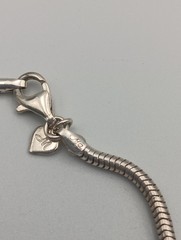 Michael Anthony MA Sterling Silver 925 Italy Snake Chain Charm Bracelet 6.50″