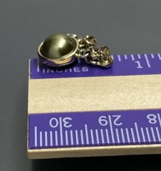 Monet Women’s Clip On Earrings Gold Tone Metal Faux Pearl Rhinestone 0.6”