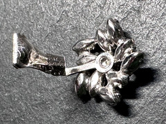 SPARKLY FLORAL RHINESTONE B DAVID CLIP EARRINGS 1934 PATENT D391