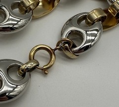 VTG Napier Gold/Silver Toned Statement Necklace Y2K Retro Chunky NICE!!