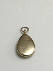 Tiger Eye Stone Pendant With Gold Tone