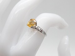 Vintage 1940s $5000 2.30ct Natural Yellow Sapphire VS G Diamond Platinum Ring