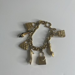 Vintage Carol Lee Charm Bracelet- Whistle,, shoes , bags – 7 inch