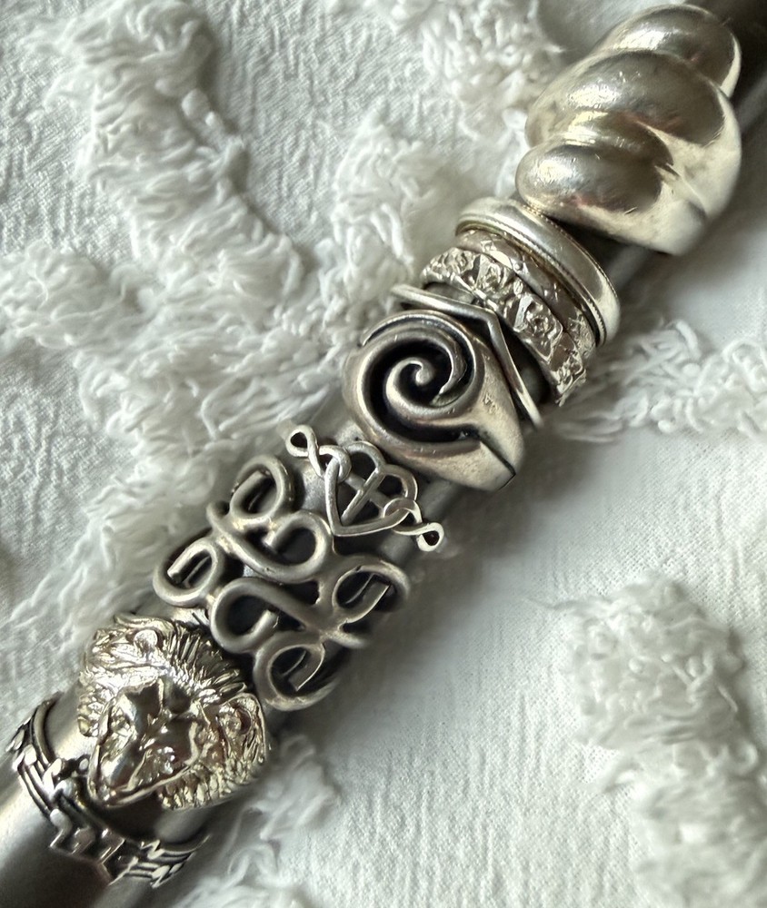 LOT of 10 Vintage Sterling Silver 925 Lion Celtic Rings Bands No Stones 37g