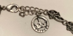 Crown Trifari Antique Silver Tone Marcasite Dainty Leaf Petal Chain 16″ Necklace