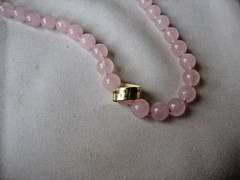 VINTAGE 12mm AMETHYST 10mm AVENTURINE JADE 8mm ROSE QUARTZ ENDLESS BEAD NECKLACE