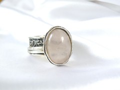 Large Sterling Silver 925 Quartz Spin Spinner Israel Modern Band Ring Size 10