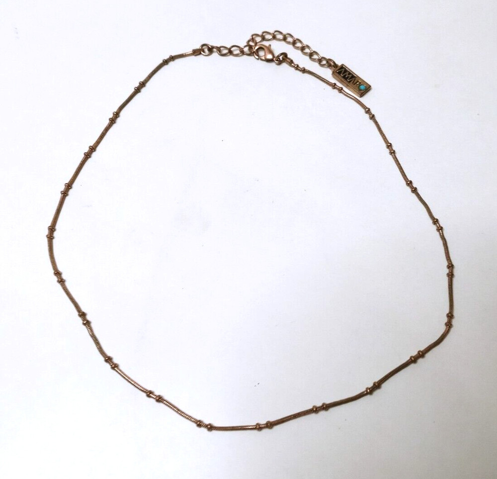 VINTAGE AMARO NECKLACE GOLD COLOR ADJUSTABLE CHAIN LOBSTER CLASP