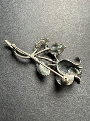 Rare estate Find Sterling Silver 925 Sarah Coventry Rose Floral Brooch