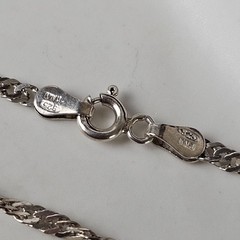 Vintage Italy 925 Sterling Silver Twisted Chain Necklace 29″L – 5.45g