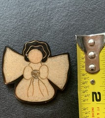 Vtg 1980’s Angel Christmas Pin Retro Collectible Costume Jewerly Brooch 2”x2”