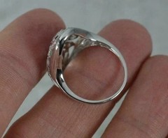 2.20Ct Art Deco Style Lab Created Diamond Anniversary 14k White Gold Finish Ring