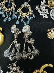 Lot Of 25 Pair Vintage Clip On, Pierced Earrings Some Signed