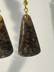 Cheetah Agate Gold French Wire Earrings lightweight!