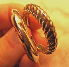 2 PAIR! Vintage Chunky Large Textured Sterling Hoop earrings