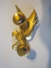 1 3/4″ Brass Tone Eagle Pin, Two Post Clasps (MW-17)
