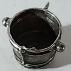 Vintage Sterling Silver WINE BUCKET Charm for a Charm Bracelet, 1.03g