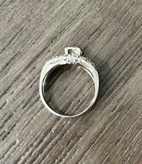 1960s 14k White Gold Diamond Wedding Band Set-Size 6.5, 3.9 Grams, .33 TCW