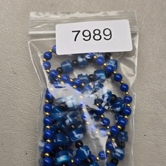 Vintage Blue Beaded Necklace Lot Something Blue Wedding Bridal Layering 18 32in