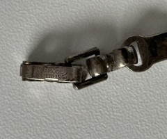 LA MODE Sterling Silver ID Bracelet 7” Floral Vintage Etched SHAROIN 13.58 Grams