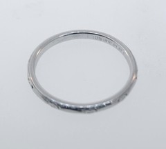 Antique 1920’s Art Deco Platinum Wedding Band *2MM, SZ 6.75*