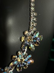 SHERMAN Set Signed Swarovski Aurora Borealis Rhinestones Demi-Parure