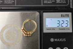 14K Yellow Gold 3 Row Diamond and Ruby Ring 3.2 grams – Size 5.5-6