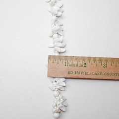 White Milk Glass Beaded Necklace 15.5in Vintage West Germany Hand Polished Beads