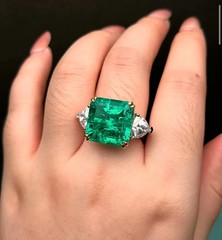 5.50 Ct Natural Emerald Art Deco Vintage Wedding Ring 925 Sterling Silver