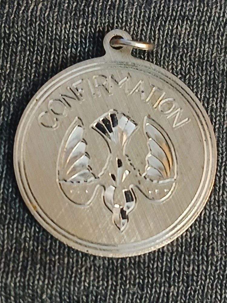 Vintage JMS Sterling Silver CONFIRMATION Charm/Pendant, 2.95g
