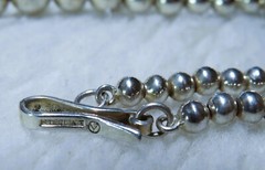 older,signed, grad. (4mm-24mm) Ball Bead Necklace