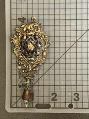 Vintage Rare Victorian style signed Maya Evangelista smoky topaz 1950-1960