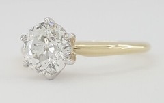 Antique Old European Cut Diamond Solitaire Engagement Ring 1.55 ct 14k Gold $19K