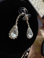 2 vintage crystal necklaces & earrings. 1970’s